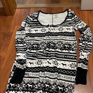 pink onesie black and white